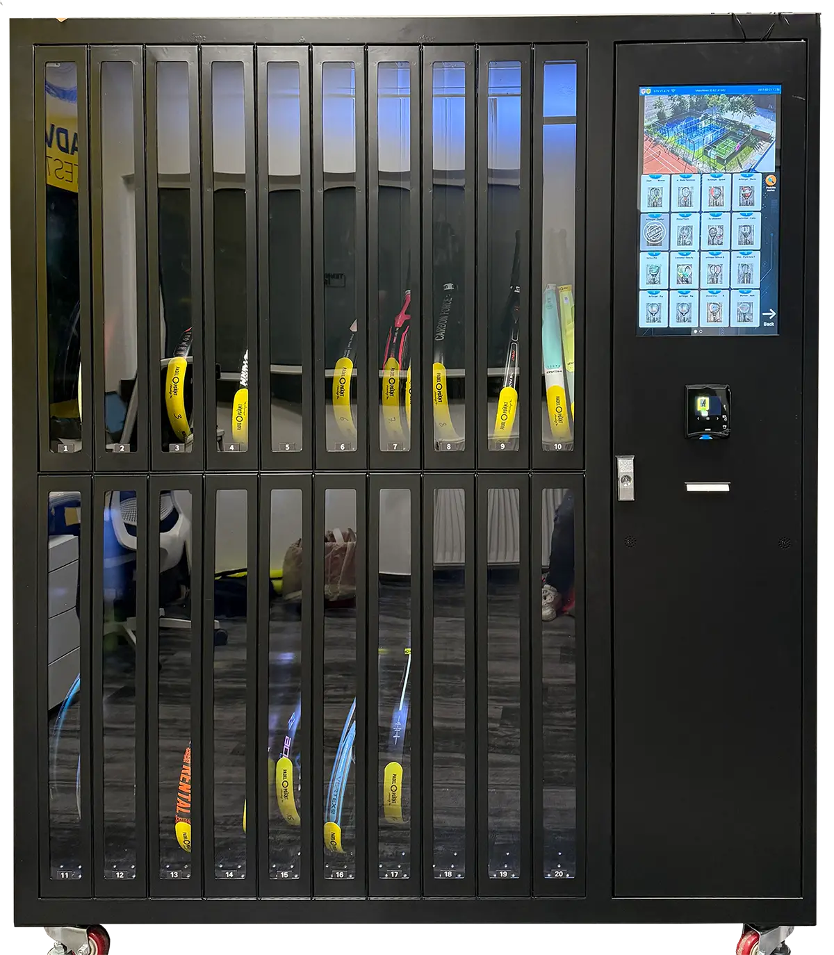 RentalBOX20 - Padelschläger Verleihautomat RentalBOX20 - Padelschläger Verleihautomat